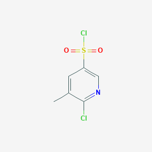 molecular formula C6H5Cl2NO2S B1423015 6-Chloro-5-methylpyridine-3-sulfonyl chloride CAS No. 37105-10-5