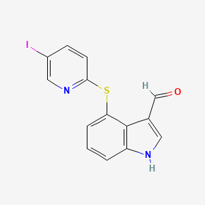 molecular formula C14H9IN2OS B14230166 4-[(5-Iodopyridin-2-yl)sulfanyl]-1H-indole-3-carbaldehyde CAS No. 827044-47-3