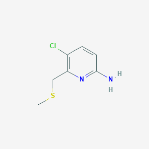 5-Chloro-6-[(methylsulfanyl)methyl]pyridin-2-amine