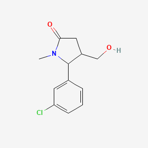 5-(3-Chlorophenyl)-4-(hydroxymethyl)-1-methylpyrrolidin-2-one