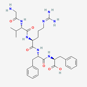 molecular formula C31H44N8O6 B14230190 Glycyl-L-valyl-N~5~-(diaminomethylidene)-L-ornithyl-L-phenylalanyl-L-phenylalanine CAS No. 824951-99-7