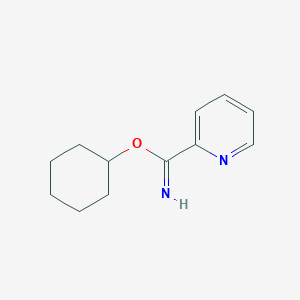 molecular formula C12H16N2O B14230202 Cyclohexyl pyridine-2-carboximidate CAS No. 725736-25-4