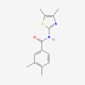 molecular formula C14H16N2OS B14230226 N-(4,5-dimethyl-1,3-thiazol-2-yl)-3,4-dimethylbenzamide CAS No. 540756-86-3