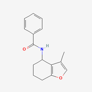 molecular formula C16H17NO2 B14230251 N-(3-methyl-4,5,6,7-tetrahydro-1-benzofuran-4-yl)benzamide CAS No. 620942-27-0