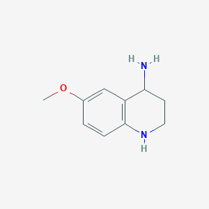 molecular formula C10H14N2O B1423030 6-Methoxy-1,2,3,4-tetrahydroquinolin-4-amine CAS No. 1315365-82-2