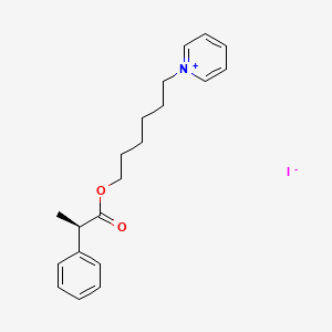molecular formula C20H26INO2 B14230312 1-(6-{[(2R)-2-Phenylpropanoyl]oxy}hexyl)pyridin-1-ium iodide CAS No. 824432-10-2