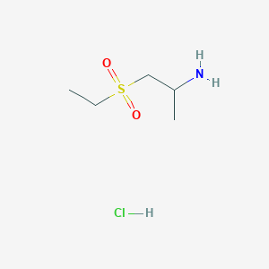 molecular formula C5H14ClNO2S B1423034 1-(Ethanesulfonyl)propan-2-amine hydrochloride CAS No. 1158485-36-9