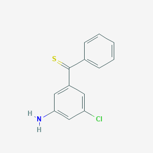 molecular formula C13H10ClNS B14230360 Methanethione, (3-amino-5-chlorophenyl)phenyl- CAS No. 758686-28-1