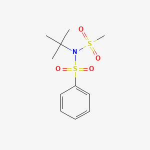 molecular formula C11H17NO4S2 B14230363 N-tert-Butyl-N-(methanesulfonyl)benzenesulfonamide CAS No. 500004-84-2
