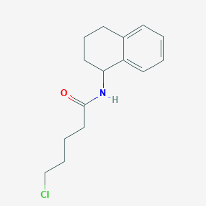 molecular formula C15H20ClNO B14230379 Pentanamide, 5-chloro-N-(1,2,3,4-tetrahydro-1-naphthalenyl)- CAS No. 824958-29-4