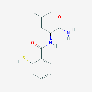 molecular formula C13H18N2O2S B14230391 N-(2-Mercaptobenzoyl)-L-leucine CAS No. 824938-52-5