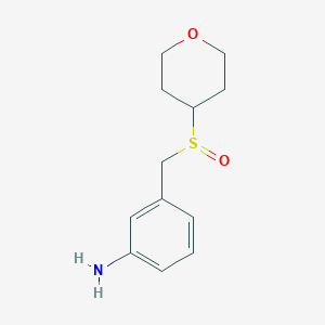 molecular formula C12H17NO2S B1423042 3-[(Oxane-4-sulfinyl)methyl]aniline CAS No. 1311315-13-5