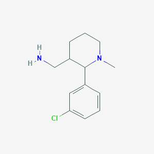 molecular formula C13H19ClN2 B1423045 [2-(3-Chlorophenyl)-1-methylpiperidin-3-yl]methanamine CAS No. 1334148-05-8