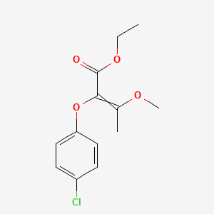 molecular formula C13H15ClO4 B14230478 Ethyl 2-(4-chlorophenoxy)-3-methoxybut-2-enoate CAS No. 823214-72-8