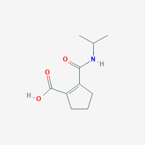 molecular formula C10H15NO3 B14230531 2-[(Propan-2-yl)carbamoyl]cyclopent-1-ene-1-carboxylic acid CAS No. 716362-55-9