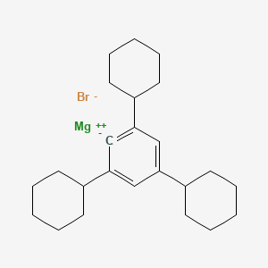 molecular formula C24H35BrMg B14230576 magnesium;1,3,5-tricyclohexylbenzene-6-ide;bromide CAS No. 820217-06-9