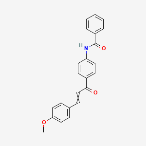molecular formula C23H19NO3 B14230599 N-{4-[3-(4-Methoxyphenyl)acryloyl]phenyl}benzamide CAS No. 531492-71-4