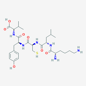 molecular formula C29H48N6O7S B14230635 L-Lysyl-L-leucyl-L-cysteinyl-L-tyrosyl-L-valine CAS No. 823233-32-5