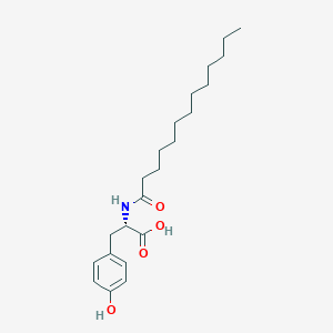 molecular formula C22H35NO4 B14230658 L-Tyrosine, N-(1-oxotridecyl)- CAS No. 823817-12-5