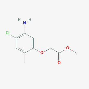 molecular formula C10H12ClNO3 B1423076 Methyl 2-(5-amino-4-chloro-2-methylphenoxy)acetate CAS No. 1334146-96-1