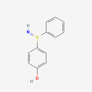 molecular formula C12H11NOS B14230785 Phenol, 4-(S-phenylsulfinimidoyl)- CAS No. 827044-70-2