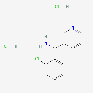 molecular formula C12H13Cl3N2 B1423082 (2-Chlorophenyl)(pyridin-3-yl)methanamine dihydrochloride CAS No. 1311314-32-5