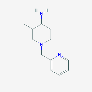 molecular formula C12H19N3 B1423083 3-Methyl-1-(pyridin-2-ylmethyl)piperidin-4-amine CAS No. 1250301-26-8