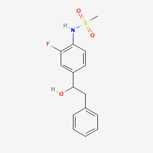 molecular formula C15H16FNO3S B14230848 n-[2-Fluoro-4-(1-hydroxy-2-phenylethyl)phenyl]methanesulfonamide CAS No. 824937-79-3
