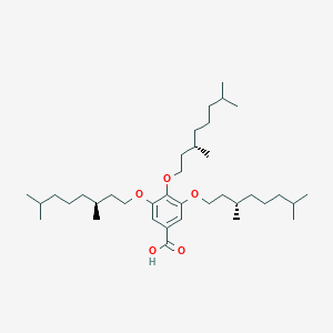 molecular formula C37H66O5 B14230875 Benzoic acid, 3,4,5-tris[[(3S)-3,7-dimethyloctyl]oxy]- CAS No. 798567-90-5