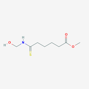 molecular formula C8H15NO3S B14230883 Methyl 6-[(hydroxymethyl)amino]-6-sulfanylidenehexanoate CAS No. 463962-31-4