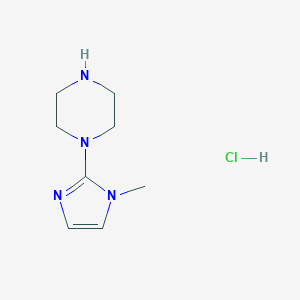 molecular formula C8H15ClN4 B1423089 1-(1-methyl-1H-imidazol-2-yl)piperazine hydrochloride CAS No. 1334147-53-3