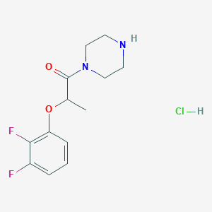 molecular formula C13H17ClF2N2O2 B1423091 2-(2,3-Difluorophenoxy)-1-(piperazin-1-yl)propan-1-one hydrochloride CAS No. 1334148-66-1