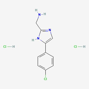 [4-(4-chlorophenyl)-1H-imidazol-2-yl]methanamine dihydrochloride