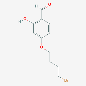 molecular formula C11H13BrO3 B14230952 4-(4-Bromobutoxy)-2-hydroxybenzaldehyde CAS No. 501034-42-0