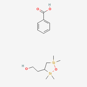 molecular formula C15H26O4Si2 B14230954 Benzoic acid;2-(2,2,5,5-tetramethyl-1,2,5-oxadisilolan-3-yl)ethanol CAS No. 824393-88-6