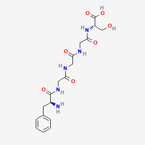 molecular formula C18H25N5O7 B14231019 L-Phenylalanylglycylglycylglycyl-L-serine CAS No. 629646-42-0