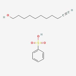 molecular formula C17H26O4S B14231022 Benzenesulfonic acid;undec-10-yn-1-ol CAS No. 825651-64-7