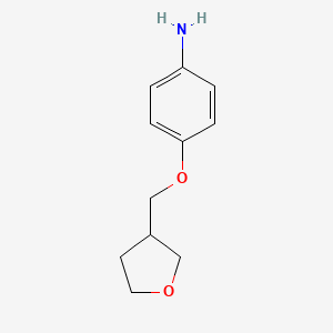 molecular formula C11H15NO2 B1423104 4-(Oxolan-3-ylmethoxy)aniline CAS No. 1247106-41-7