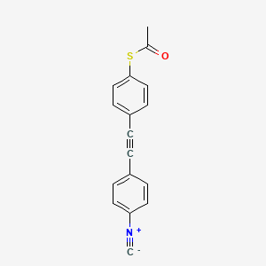 molecular formula C17H11NOS B14231045 S-{4-[(4-Isocyanophenyl)ethynyl]phenyl} ethanethioate CAS No. 825615-30-3