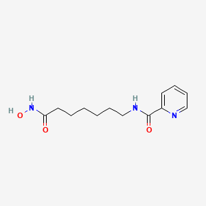 molecular formula C13H19N3O3 B14231075 N-[7-(Hydroxyamino)-7-oxoheptyl]pyridine-2-carboxamide CAS No. 593251-96-8