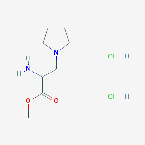 molecular formula C8H18Cl2N2O2 B1423109 Methyl 2-amino-3-(pyrrolidin-1-yl)propanoate dihydrochloride CAS No. 1315365-14-0