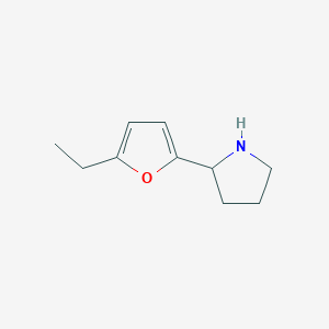 molecular formula C10H15NO B1423114 2-(5-Ethylfuran-2-yl)pyrrolidine CAS No. 1270500-73-6
