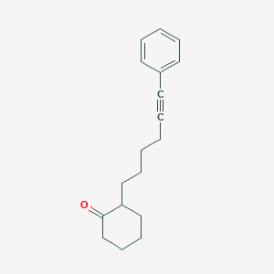 molecular formula C18H22O B14231144 Cyclohexanone, 2-(6-phenyl-5-hexynyl)- CAS No. 721971-25-1