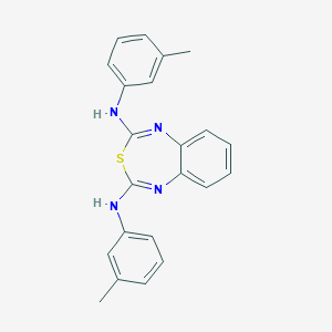 molecular formula C22H20N4S B14231178 N~2~,N~4~-Bis(3-methylphenyl)-3,1,5-benzothiadiazepine-2,4-diamine CAS No. 574010-77-8