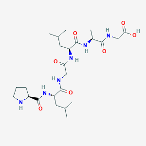 molecular formula C24H42N6O7 B14231187 Glycine, L-prolyl-L-leucylglycyl-L-leucyl-L-alanyl- CAS No. 726172-45-8