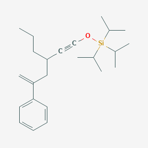 molecular formula C24H38OSi B14231195 Silane, tris(1-methylethyl)[(5-phenyl-3-propyl-5-hexen-1-ynyl)oxy]- CAS No. 765906-71-6