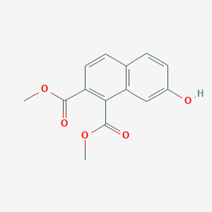 molecular formula C14H12O5 B14231209 Dimethyl 7-hydroxynaphthalene-1,2-dicarboxylate CAS No. 561055-73-0