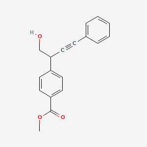 molecular formula C18H16O3 B14231214 Methyl 4-(1-hydroxy-4-phenylbut-3-yn-2-yl)benzoate CAS No. 823175-11-7