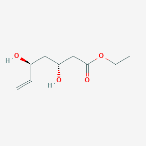 molecular formula C9H16O4 B14231228 ethyl (3R,5S)-3,5-dihydroxyhept-6-enoate CAS No. 485374-31-0