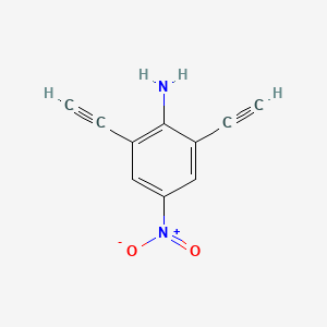 molecular formula C10H6N2O2 B14231286 Benzenamine, 2,6-diethynyl-4-nitro- CAS No. 716380-66-4